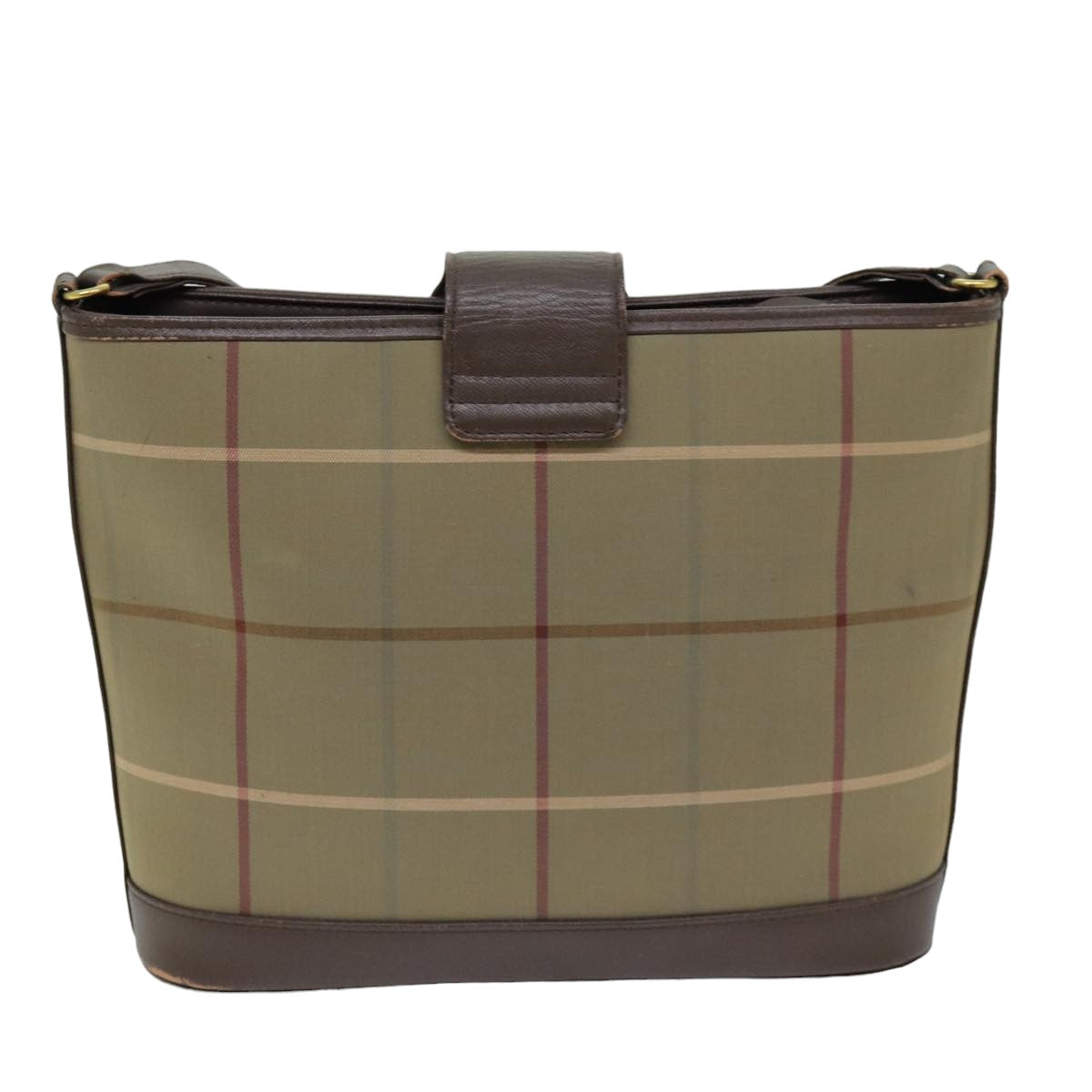 Burberry Luxury ss Nova Check Shoulder Bag Auth Canvas Beige Beige Auth 76570
