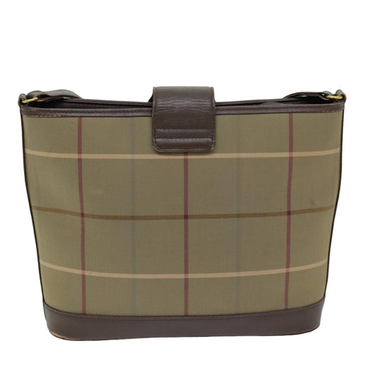 Burberry Luxury ss Nova Check Shoulder Bag Auth Canvas Beige Beige Auth 76570