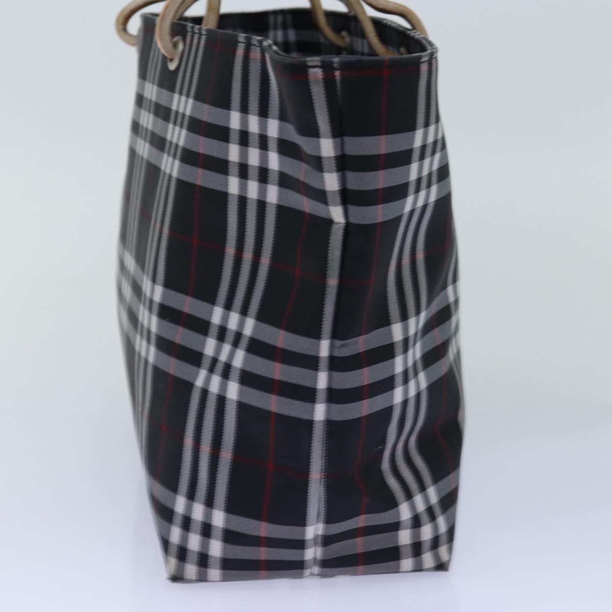 Burberry Luxury Nova Check Hand Bag Auth Nylon Black Travel Bag Black Auth 76571