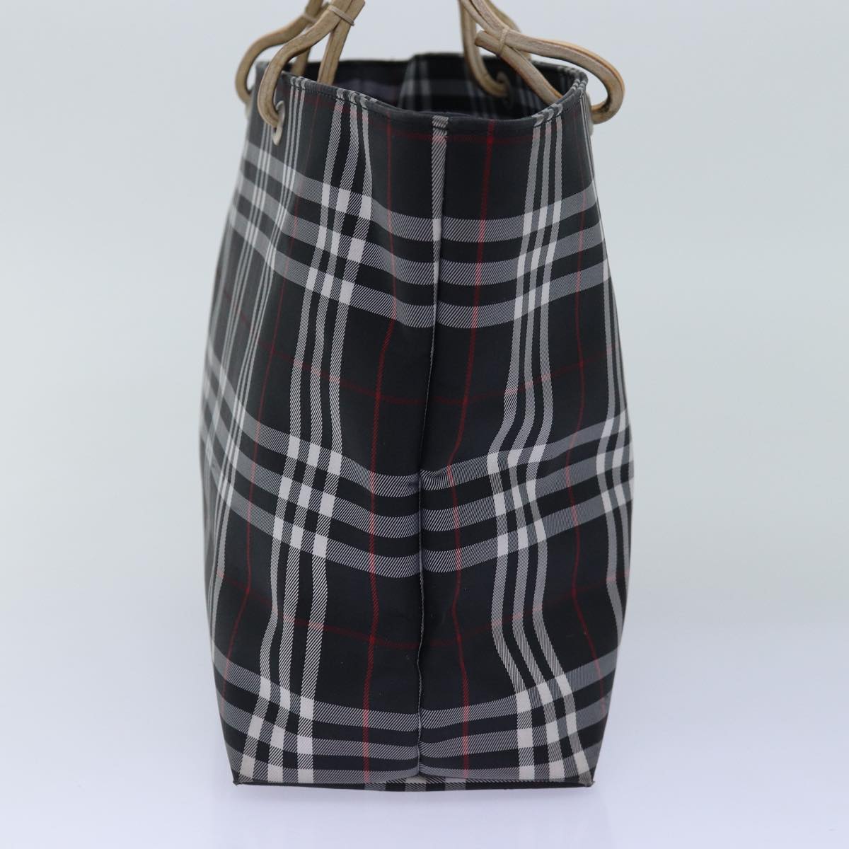 Burberry Luxury Nova Check Hand Bag Auth Nylon Black Travel Bag Black Auth 76571