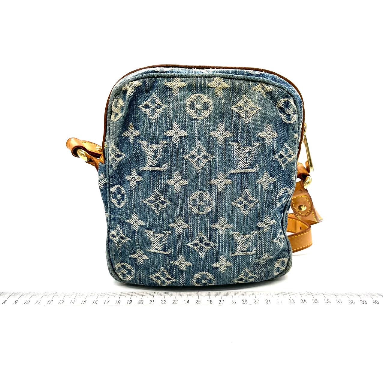 Louis Vuitton Denim Camera Monogram Blue Crossbody Bag Blue 2