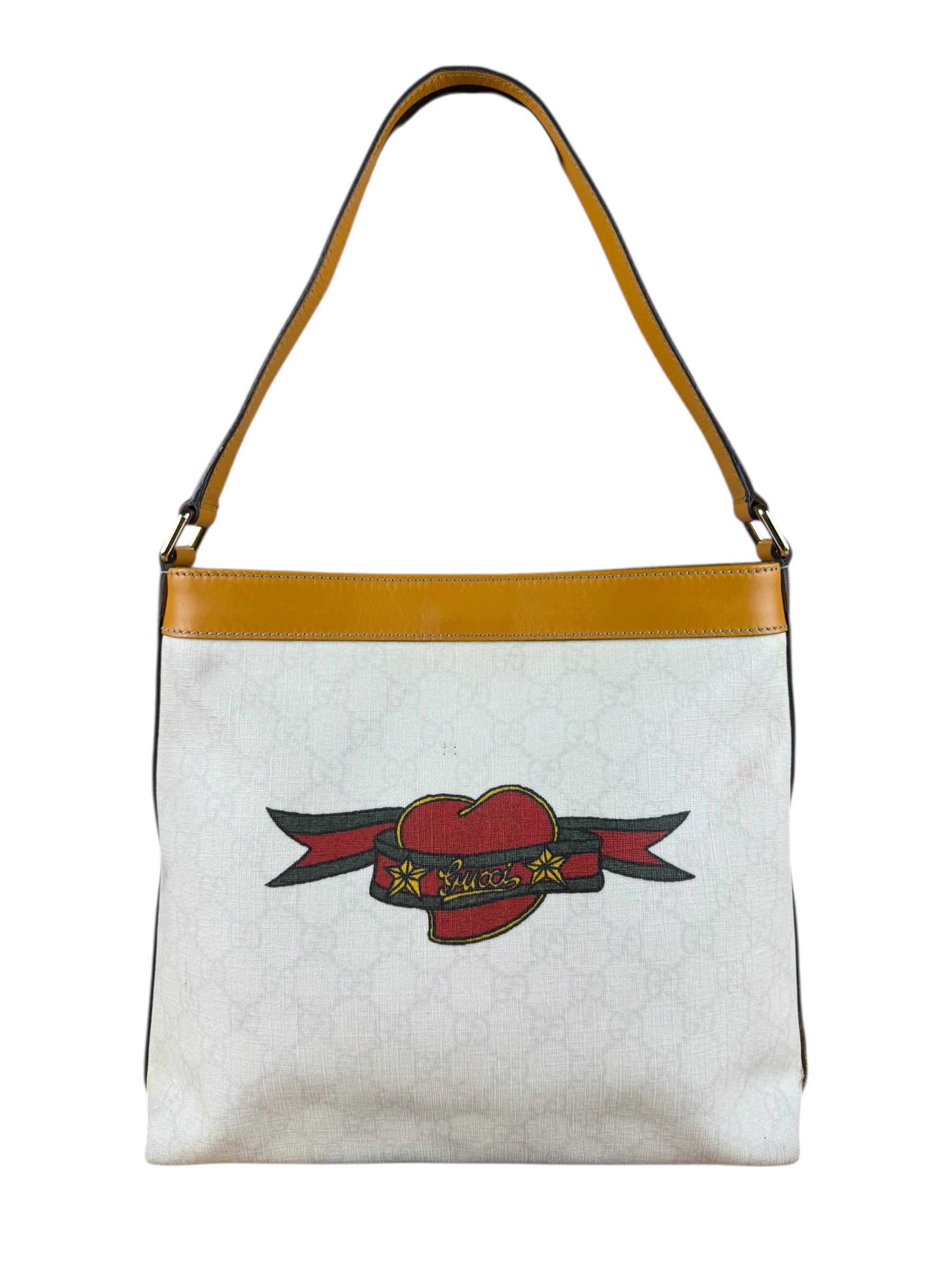 Gucci Tattoo Heart GG Shoulder Bag