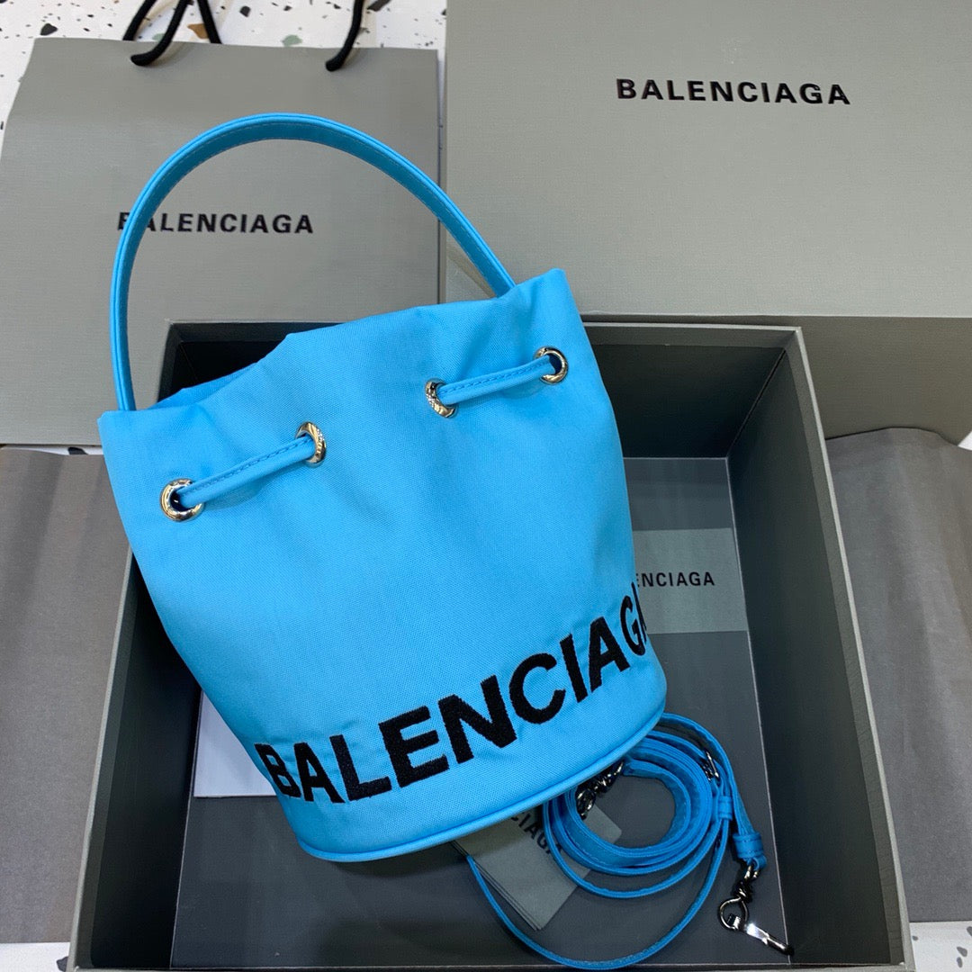 Balen Le Cagole Metop Qualityum Bag In Blue Bucket Bucket Bag 118In30Cm 8957