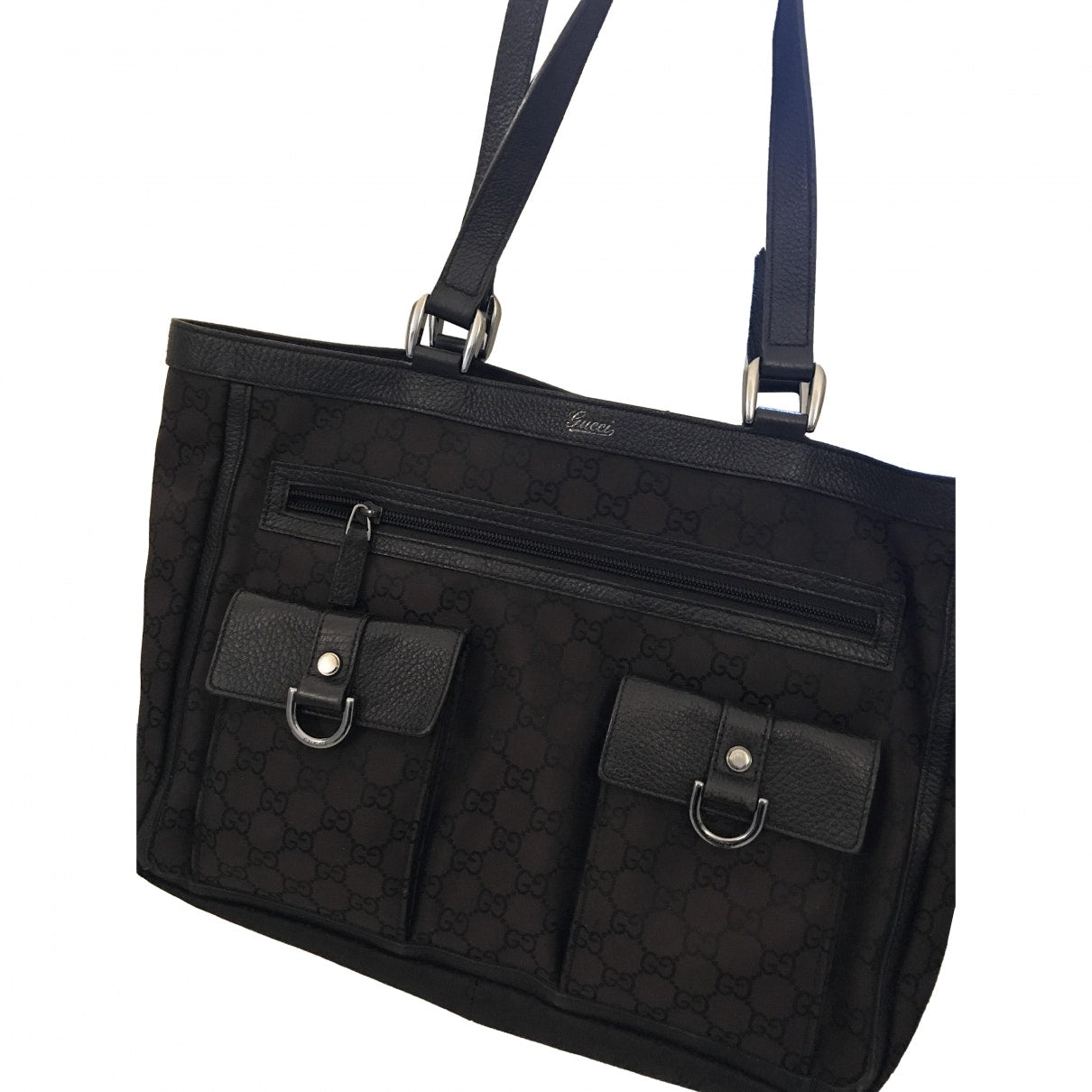 Gucci brown cloth handbag