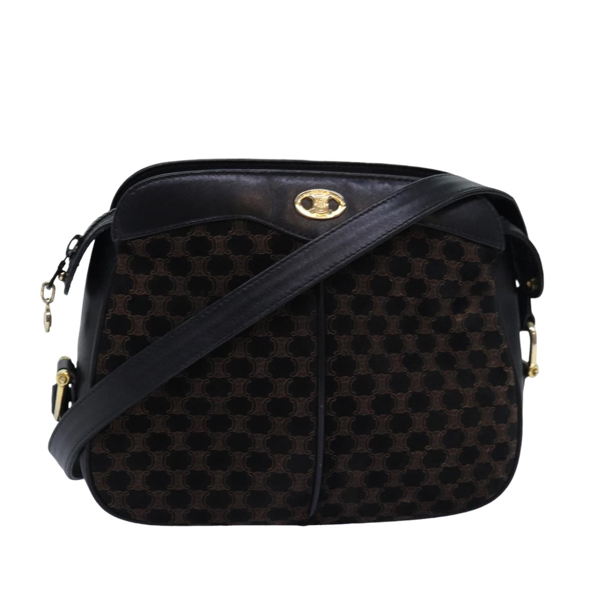 Luxury Triomphe Shoulder Bag Canvas Suede