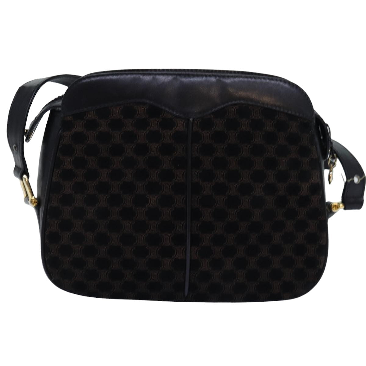Luxury Triomphe Shoulder Bag Canvas Suede