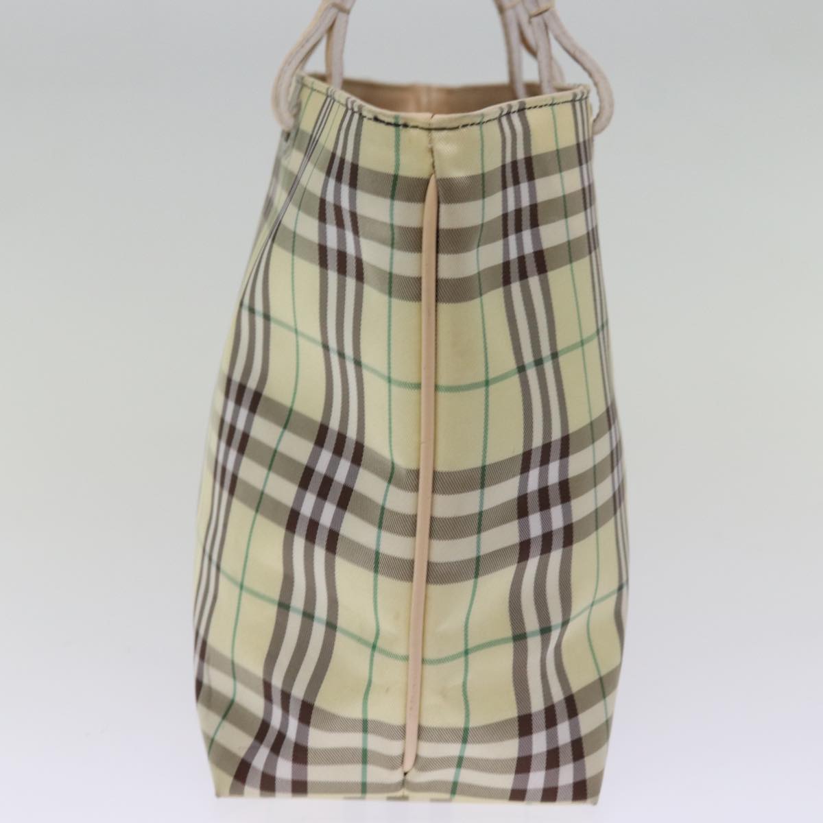 Burberry Luxury Nova Check Tote Bag Auth Nylon Beige