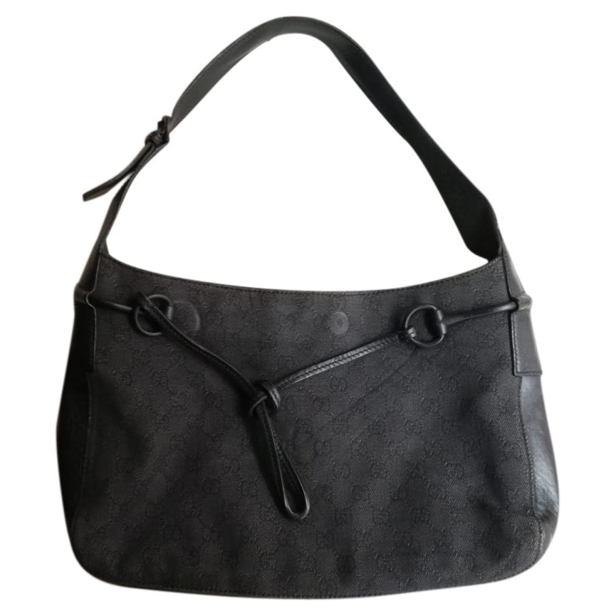 Gucci hobo black cloth handbag