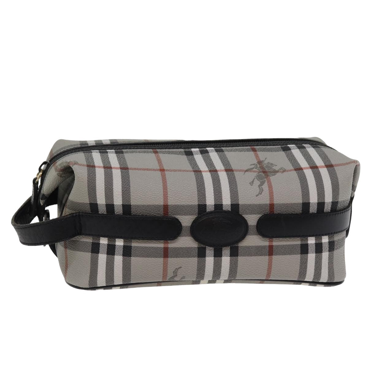 Burberry Luxury ss Nova Check Clutch Bag Pvc Auth Gray