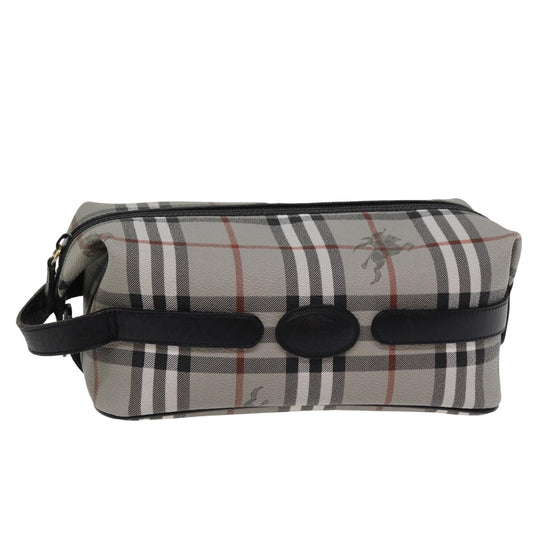Burberry Luxury ss Nova Check Clutch Bag Pvc Auth Gray