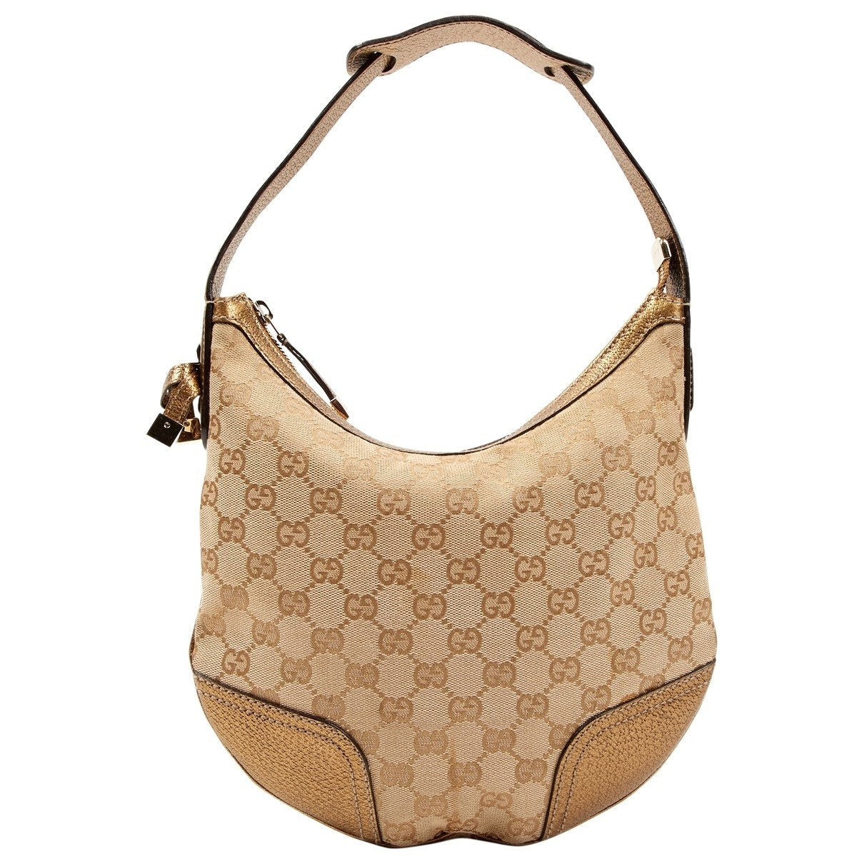 Gucci gold cloth handbag