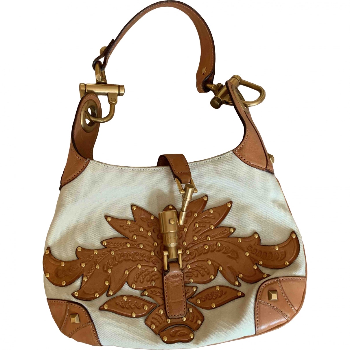 Gucci beige cloth handbag
