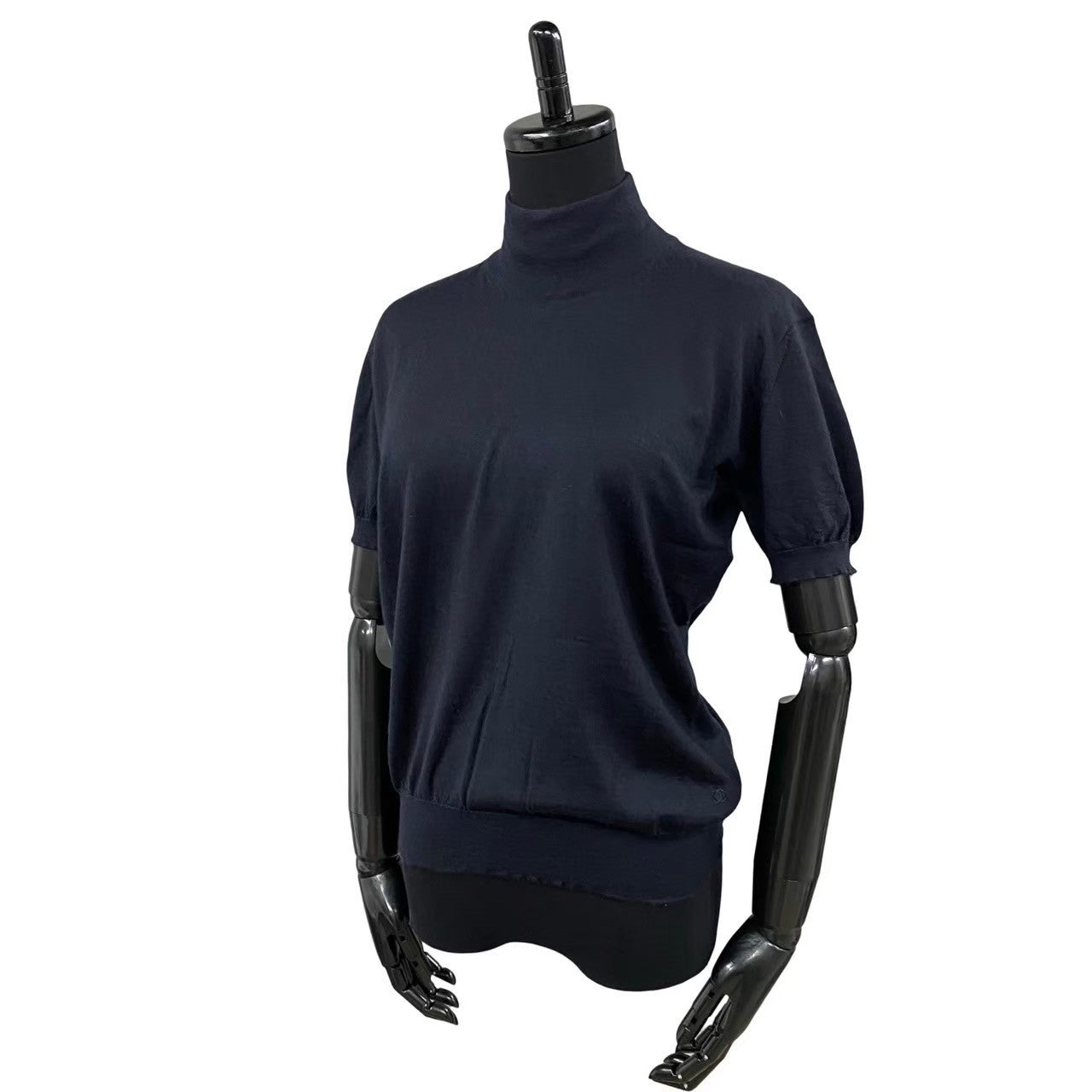 Chanel knit Cashmere Silk Navy 42 Handbag