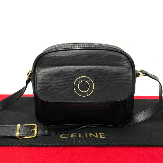 Shoulder Bag Circle Women(Unisex) Leather Black