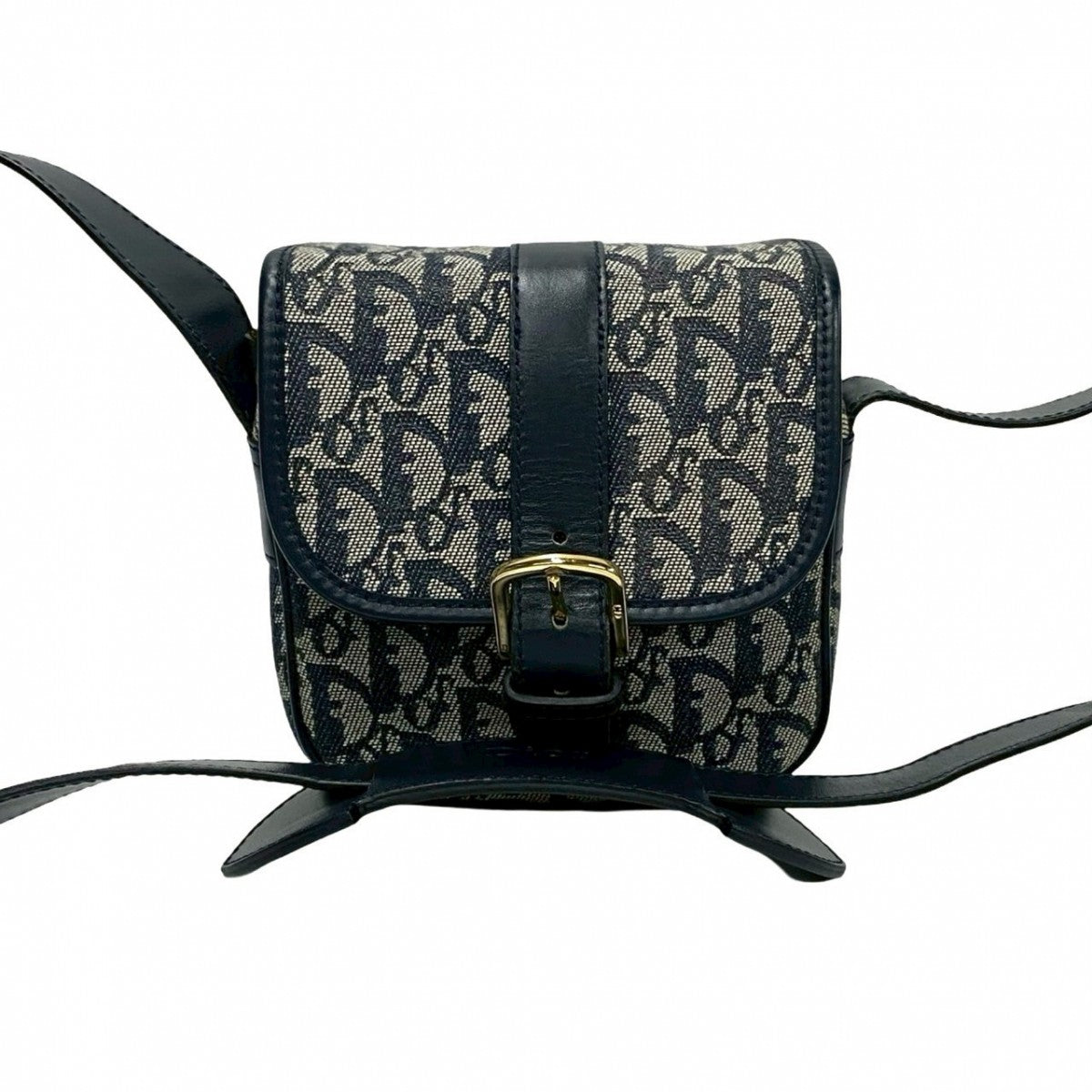 Dior Shoulder Bag , Navy Trotter Pattern Women Leather Canvas Pattern Women
