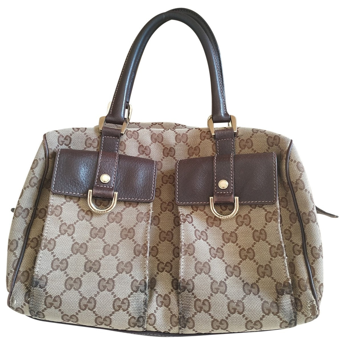 Gucci brown cloth handbag