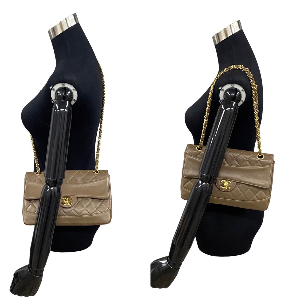 Chanel lambskin COCO Mark Matrasse Brown Shoulder Bag