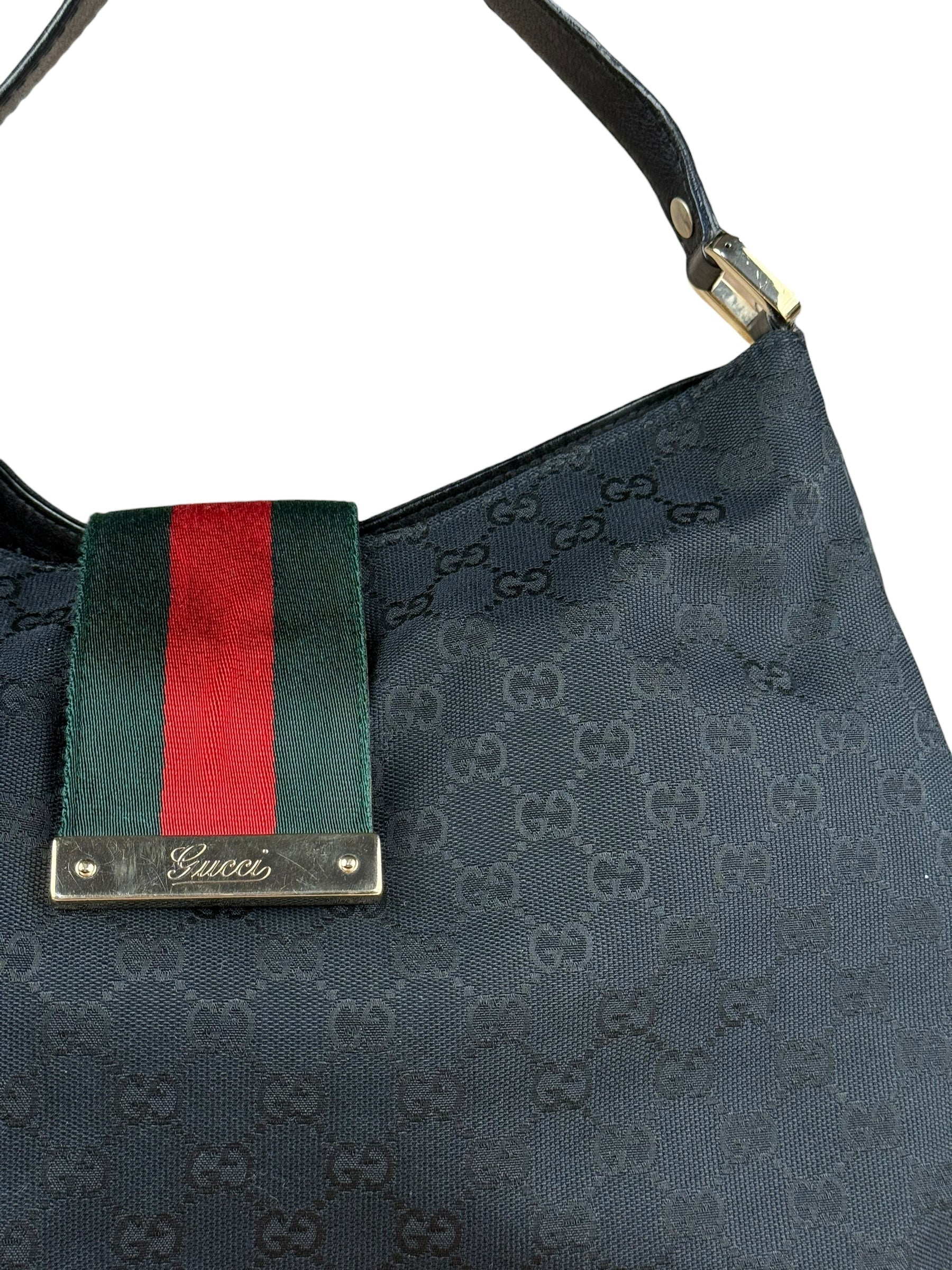 Gucci Black GG Hobo Bag