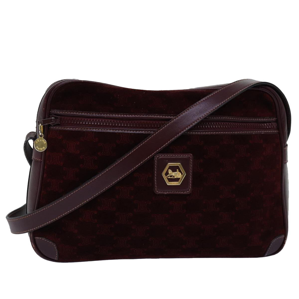 Luxury Macadam Shoulder Bag Bordeaux Canvas