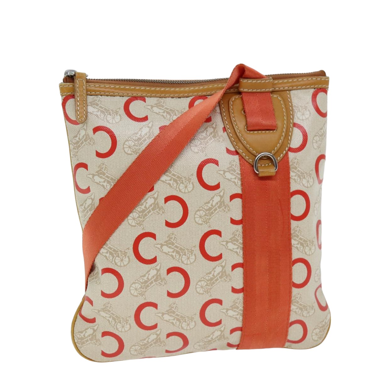 Luxury C Macadam Shoulder Bag Orange Canvas