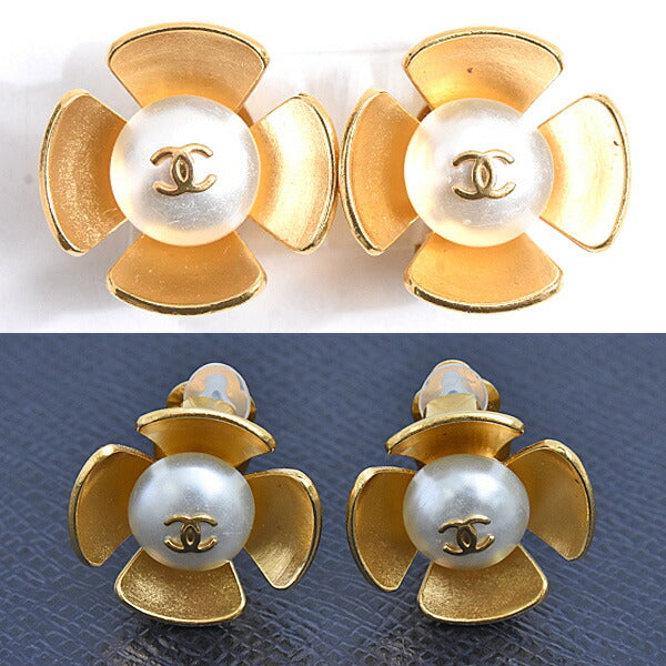Chanel Gp Coco Mark Flower Design Earrings 96P Bag