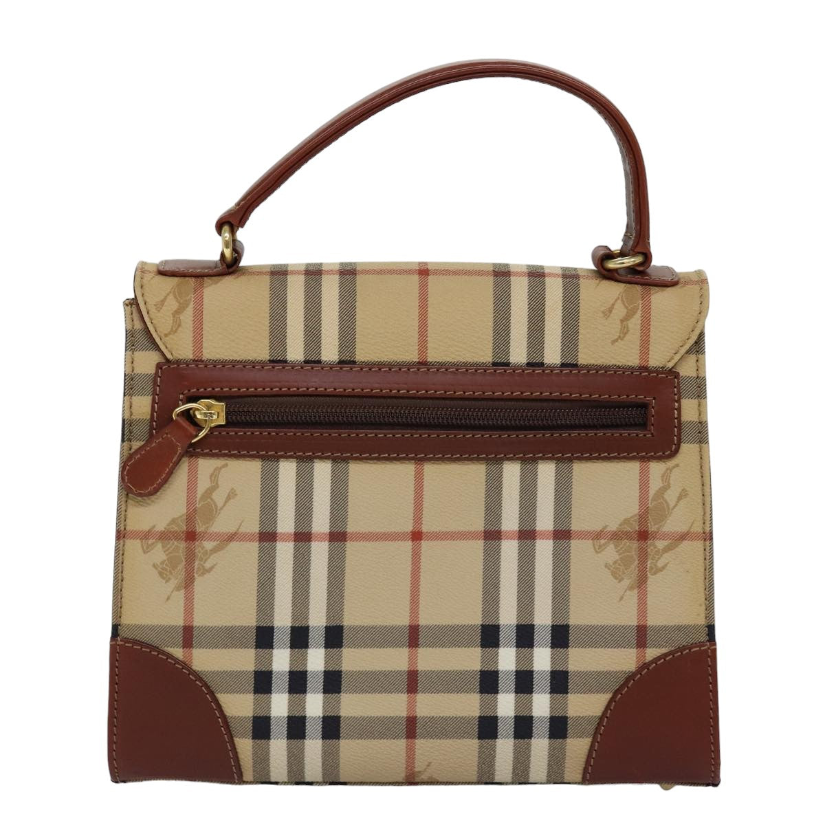 Burberry Luxury ss Nova Check Hand Bag Pvc 2Way Beige Travel Bag