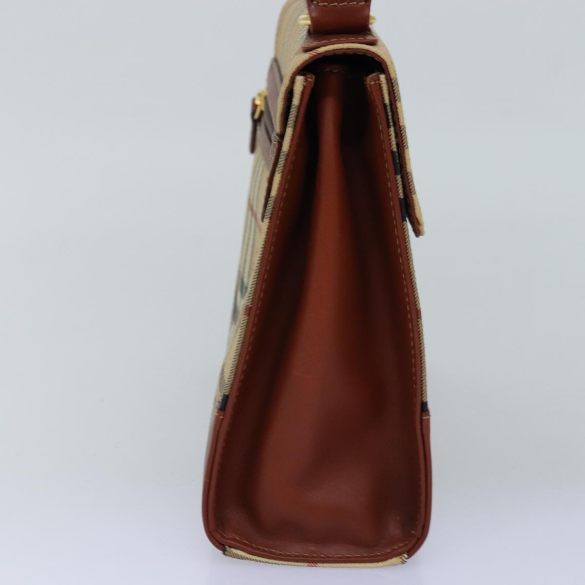 Burberry Luxury ss Nova Check Hand Bag Pvc 2Way Beige Travel Bag