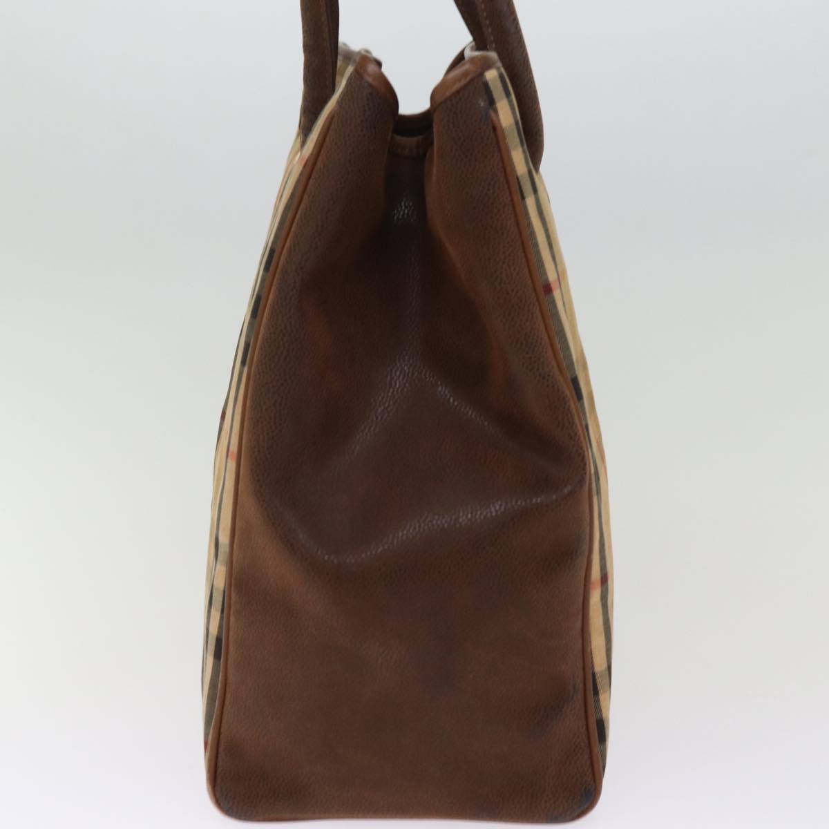 Burberry Luxury ss Nova Check Tote Bag Auth Canvas Beige Beige Auth 77379
