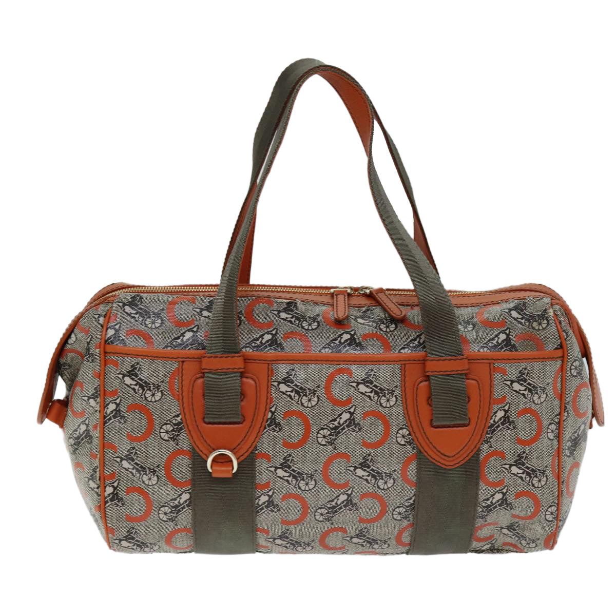 Luxury C Macadam Hand Bag Orange Canvas Travel Bag