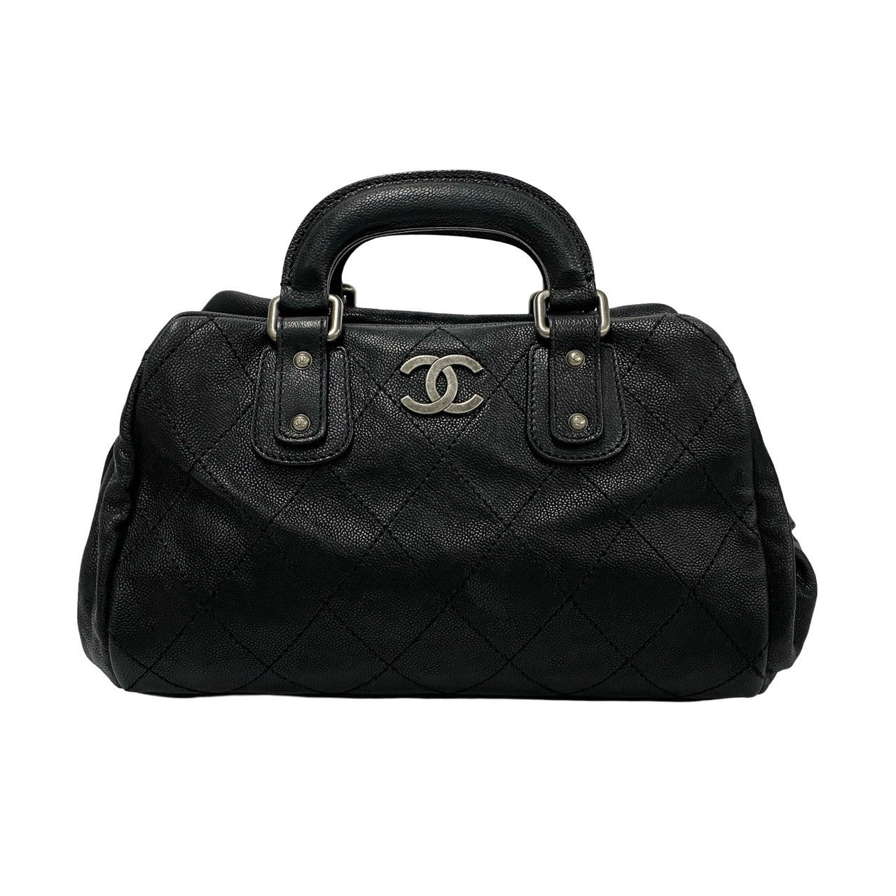 Chanel Boston Duffel Matt caviar skin Wild Black Travel Bag