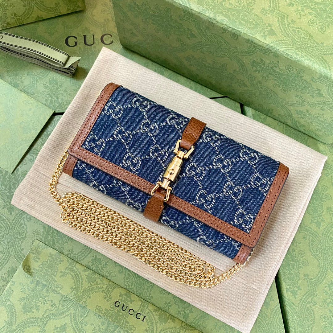 gg Jackie Long Wallets , Chain Travel Bag