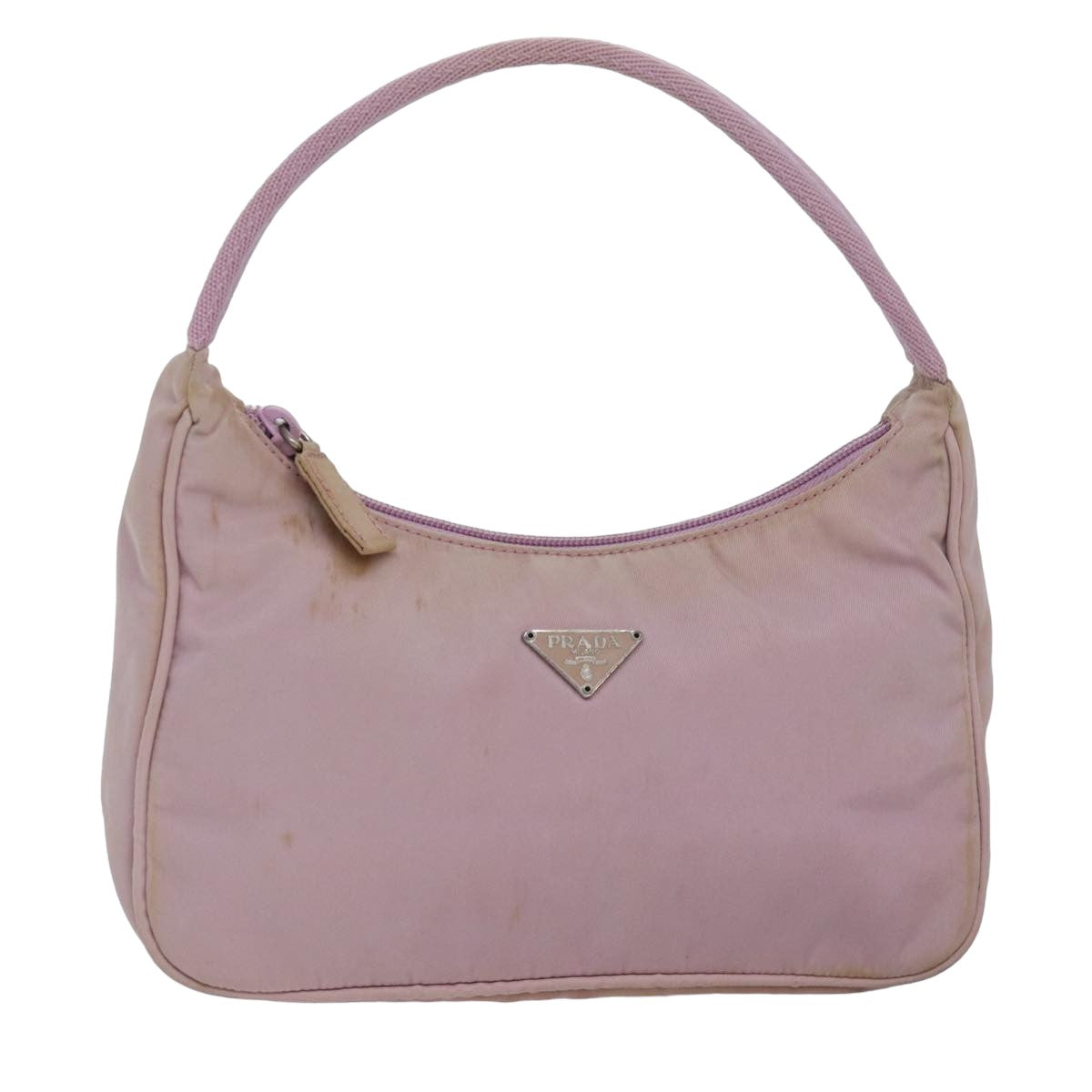 Prada Hand Bag Auth Nylon Pink Travel Bag Pink Auth 77626