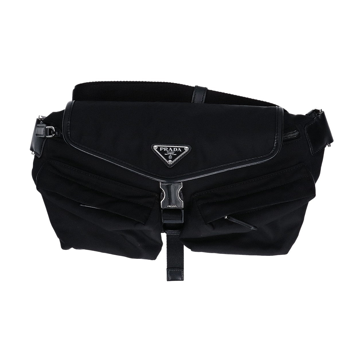 Prada 2Vh174 Re Shoulder Bag Leather Nylon