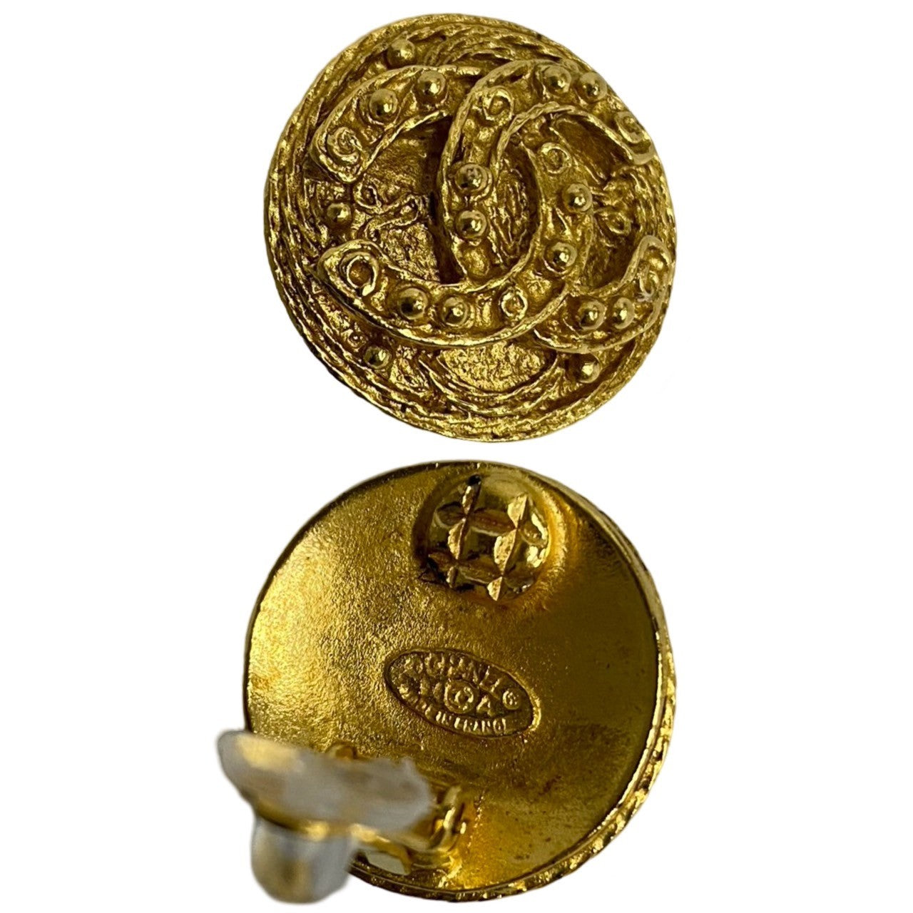 Chanel   Coco Mark GP Earrings Gold