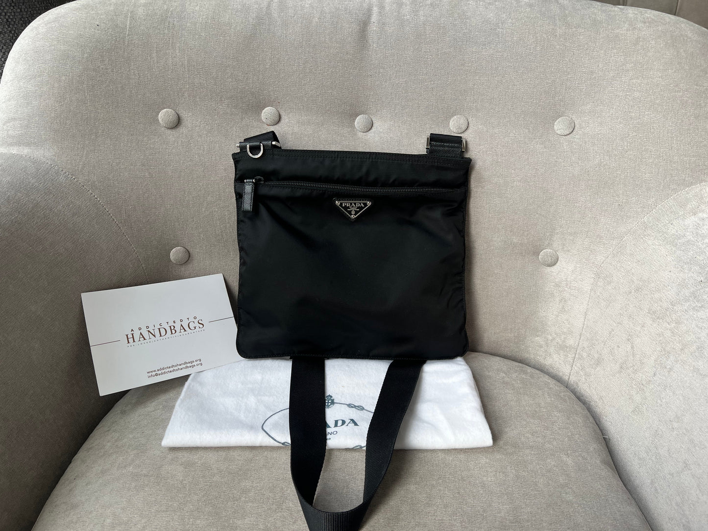 Prada Prada Nylon Black Messenger Bag