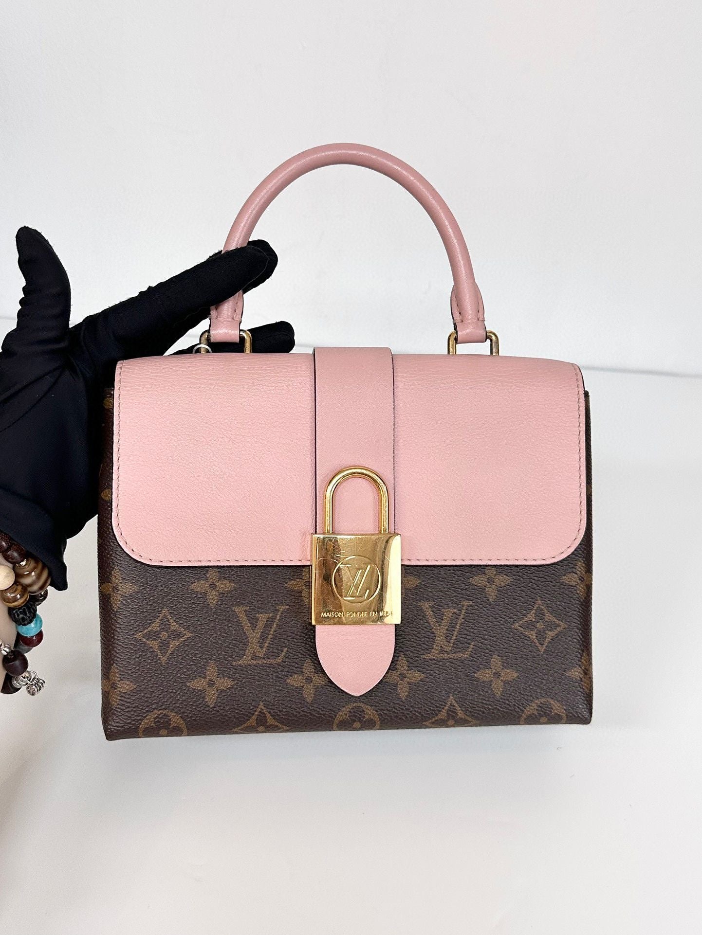 LOUIS VUITTON Monogram Locky BB Rose Poudre #1 E