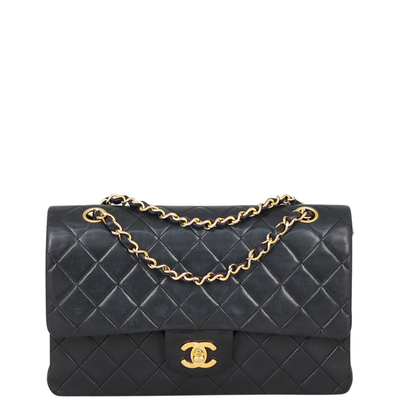 Chanel Classic Double 2 Series Handbag Black Medium