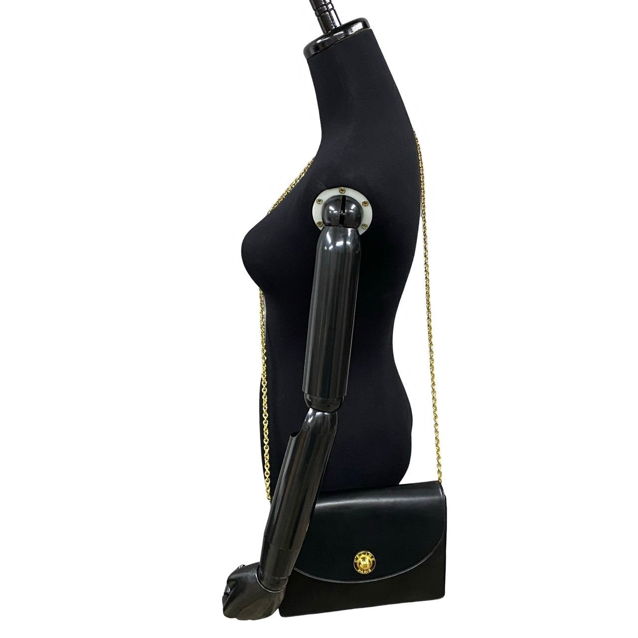 Shoulder Bag Star Ball Metal Women Leather Black