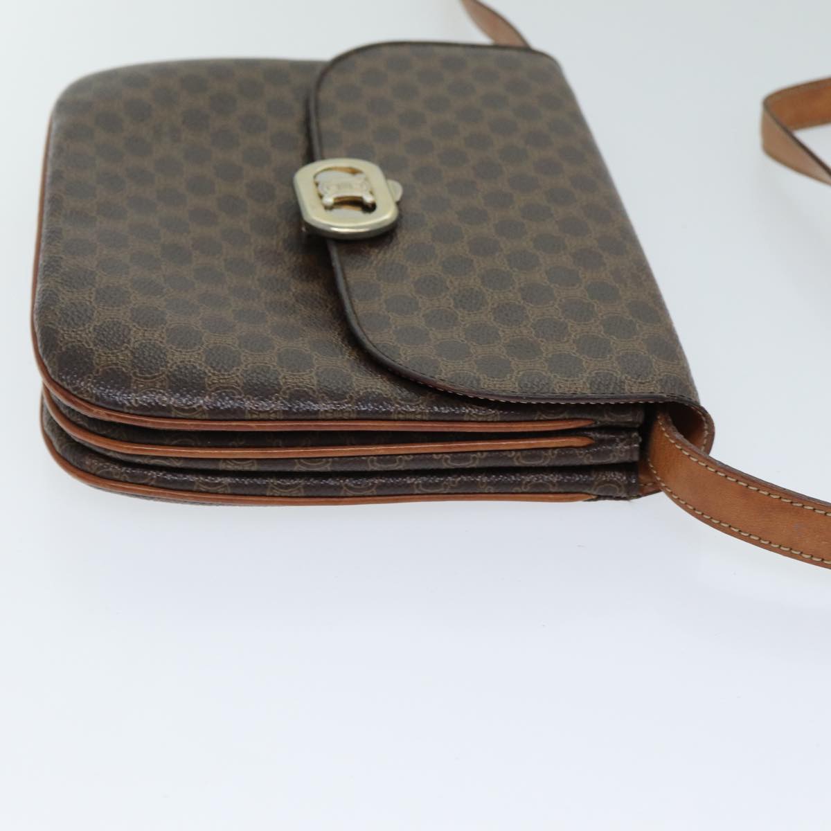 Luxury Macadam Shoulder Bag Pvc Leather Canvas Leather Brown