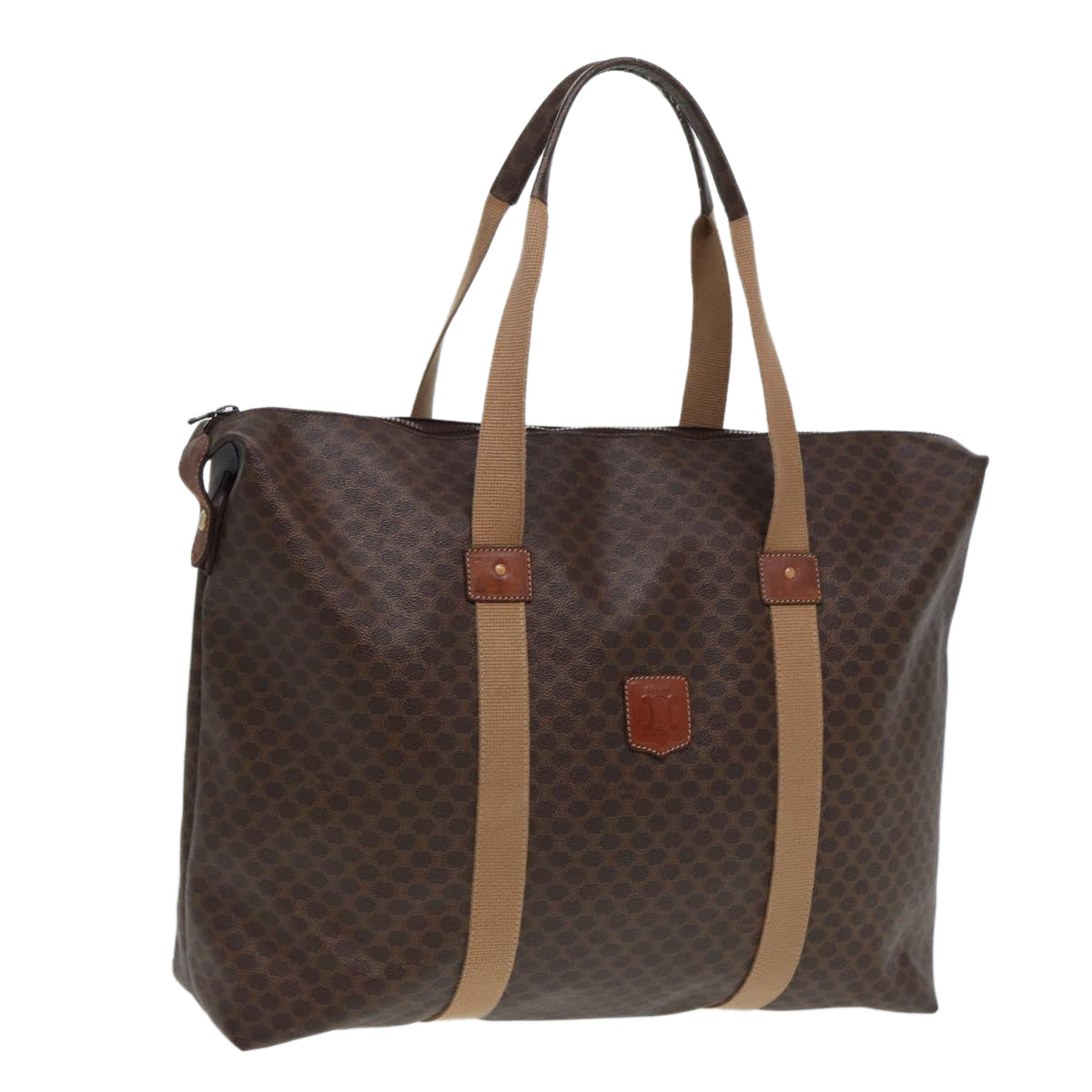 Luxury Macadam Boston Bag Pvc Beige Leather Canvas Travel Bag