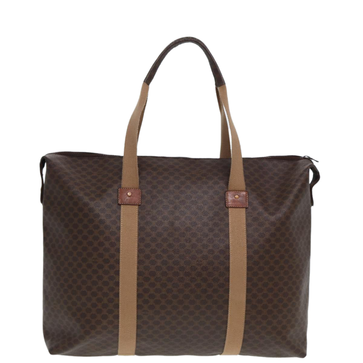 Luxury Macadam Boston Bag Pvc Beige Leather Canvas Travel Bag