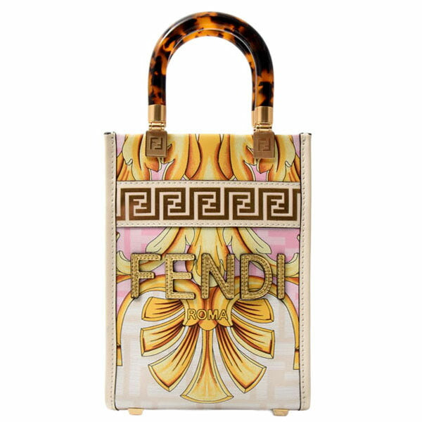 Fendi Fendace Sunshine Shopper 2Way Bag Leather Travel Bag Leather 2Way Bag