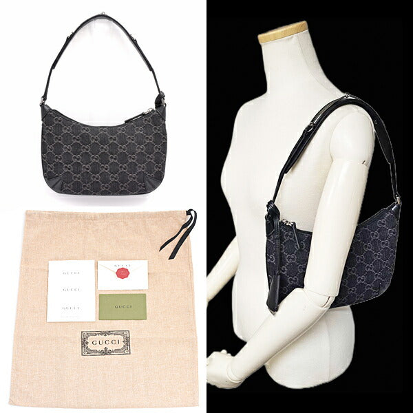 Gucci Horsebit Shoulder Bag Denim