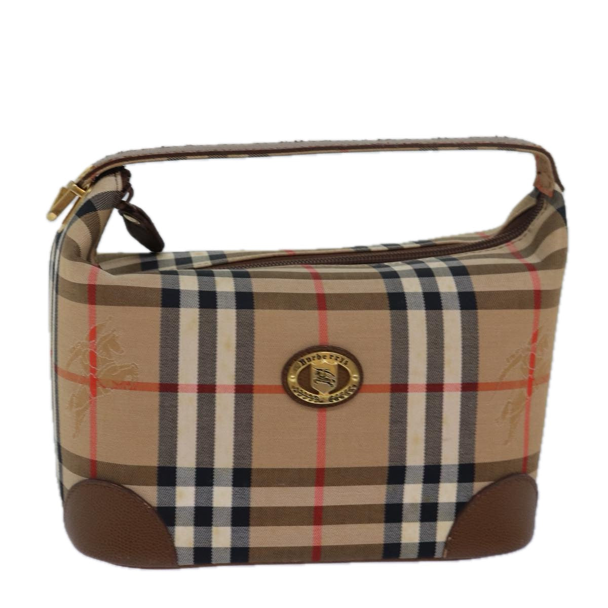 Burberry Luxury ss Nova Check Hand Bag Auth Canvas Beige Travel Bag Beige Auth 78457