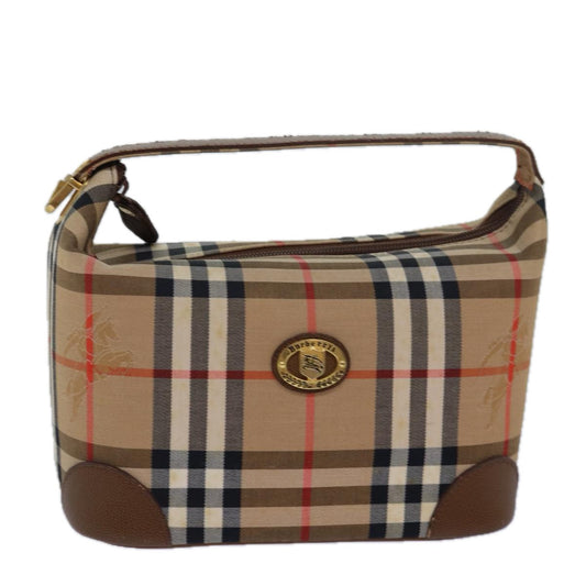 Burberry Luxury ss Nova Check Hand Bag Auth Canvas Beige Travel Bag Beige Auth 78457