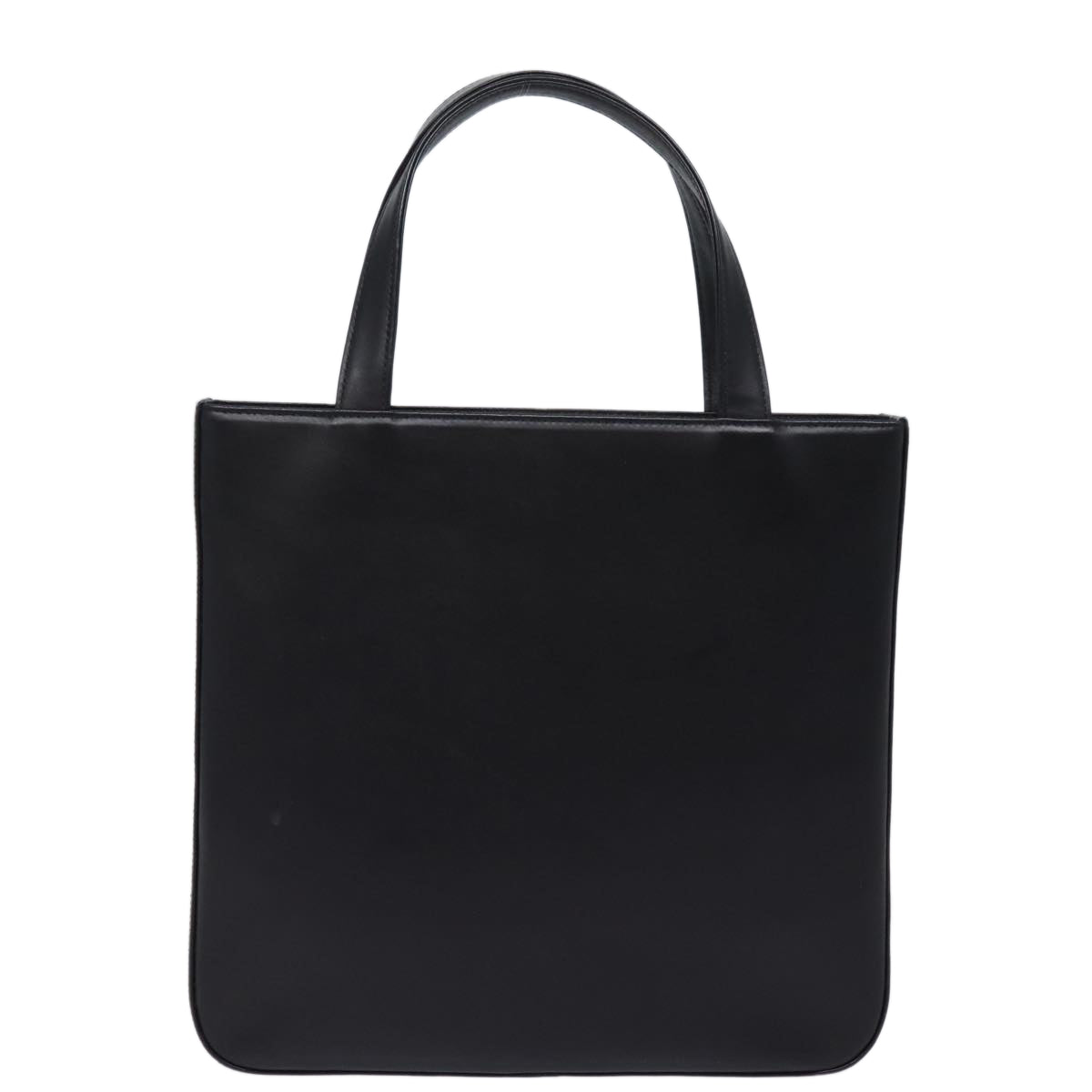Burberry Luxury Nova Check Hand Bag Auth Leather Nylon Black Travel Bag
