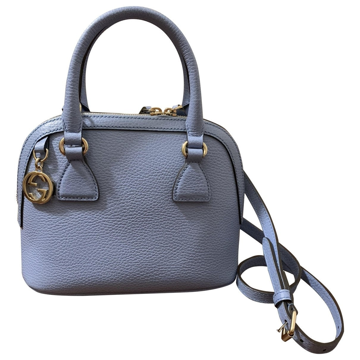 Gucci dÃ´me blue leather handbag