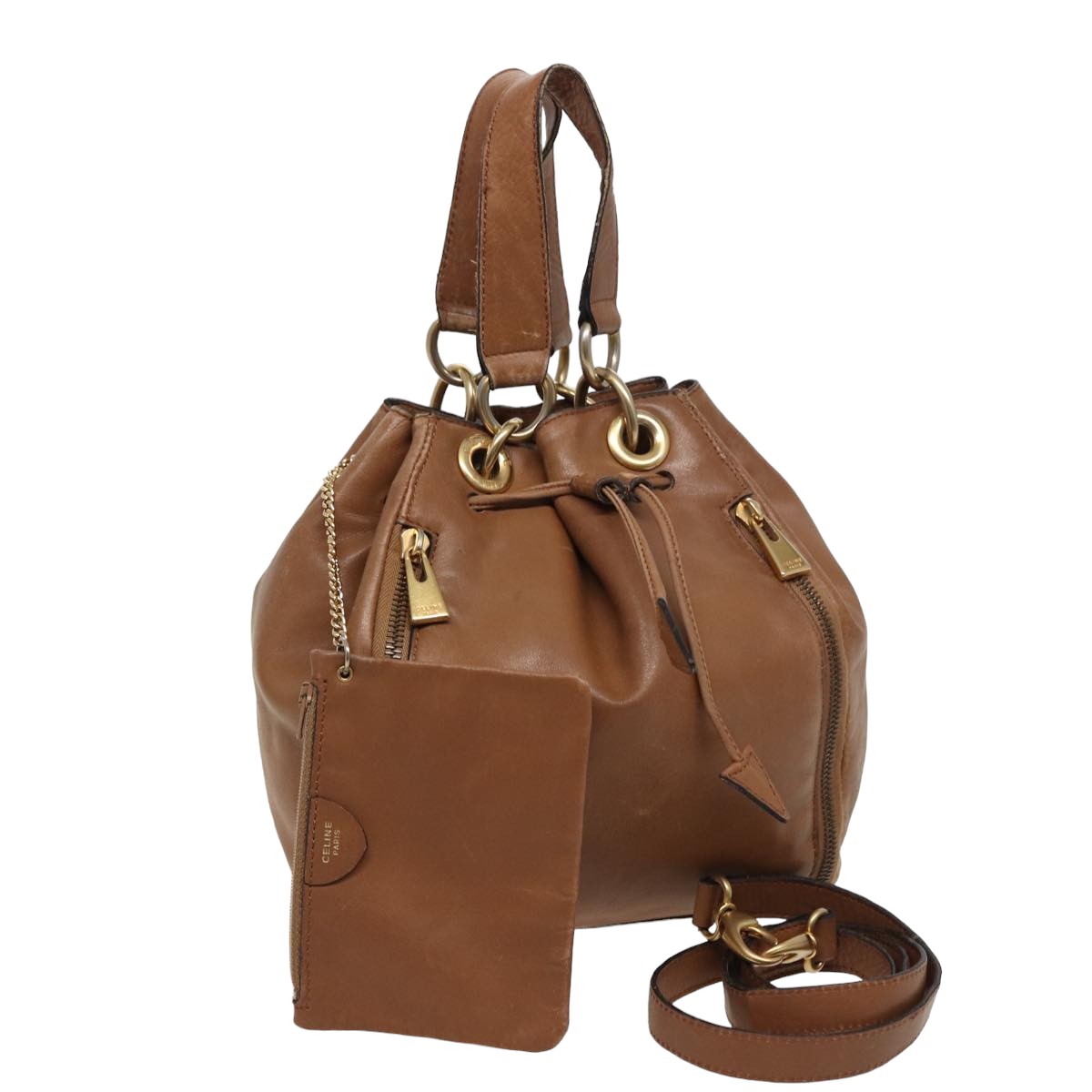 Luxury Hand Bag Way Leather Beige Travel Bag