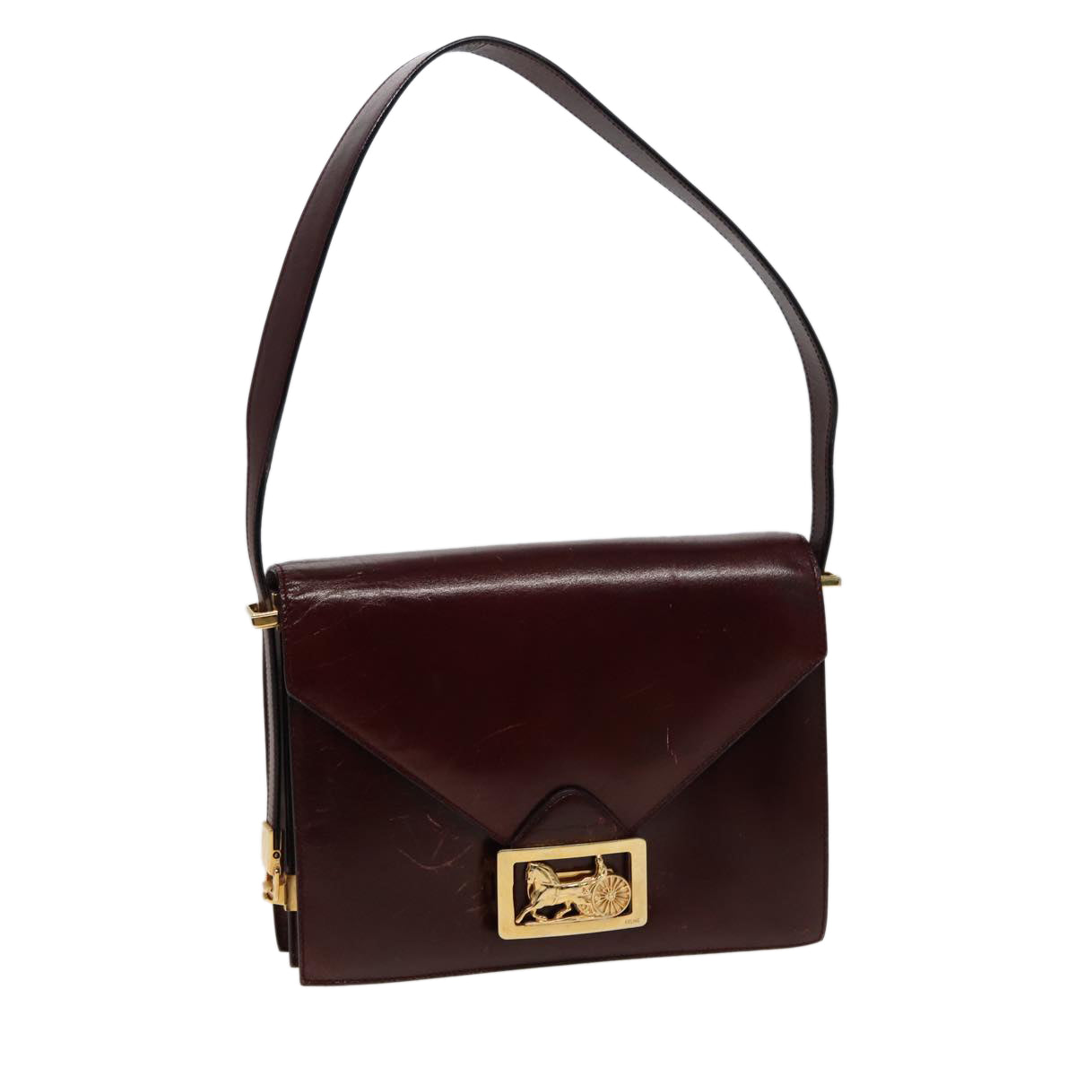 Luxury Shoulder Bag Wine Leather Red