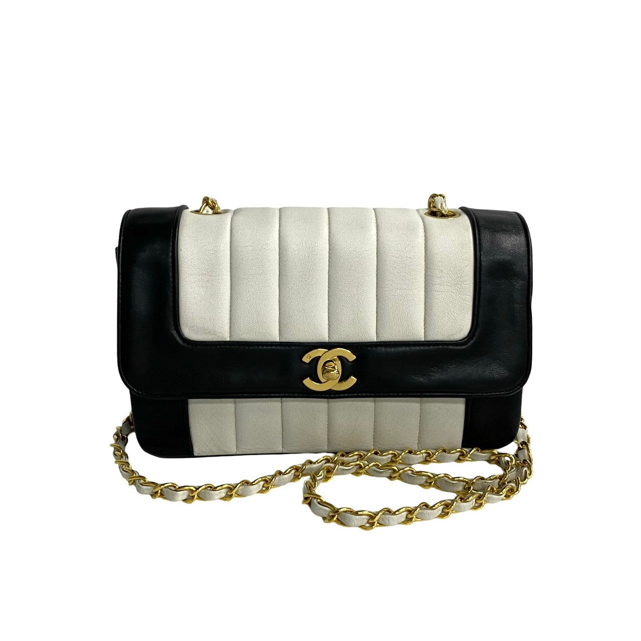 Chanel lambskin COCO Mark White Shoulder Bag
